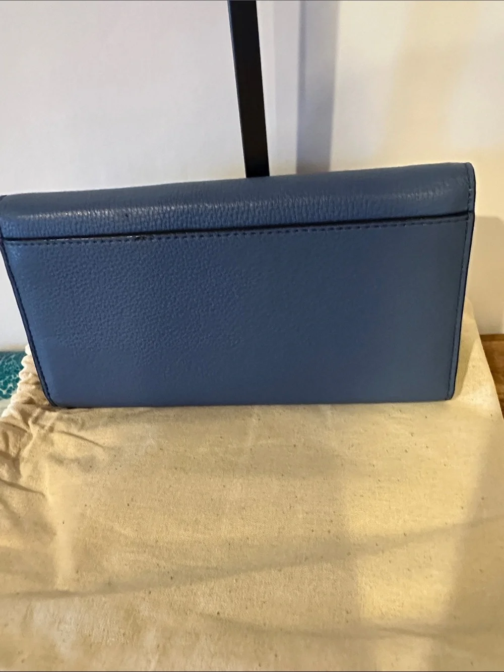 kate spade Blue Pebbled Leather Continental Wallet